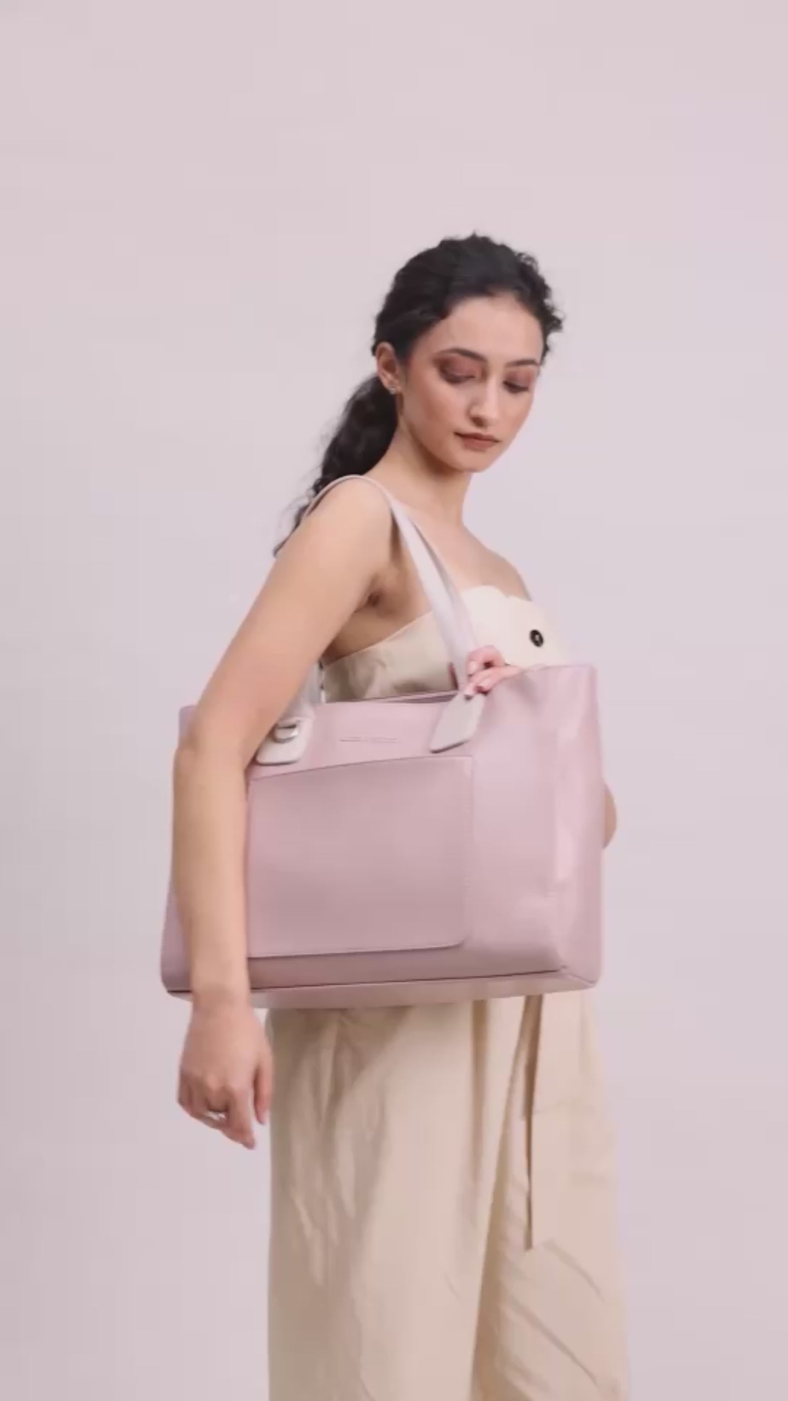 Monroe Elegant Peach Tote Bag - Lino Perros