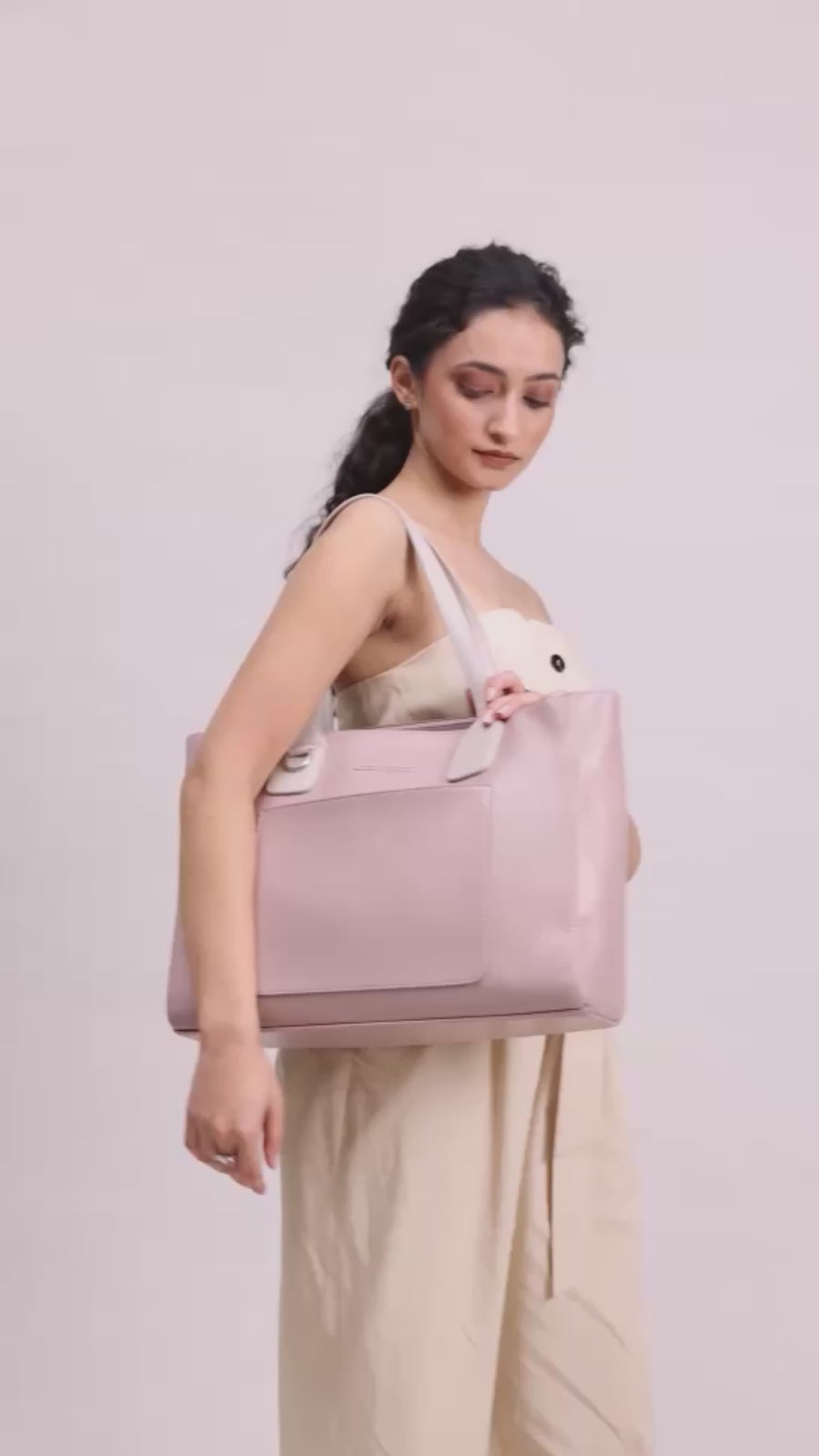 Monroe Elegant Peach Tote Bag - Lino Perros