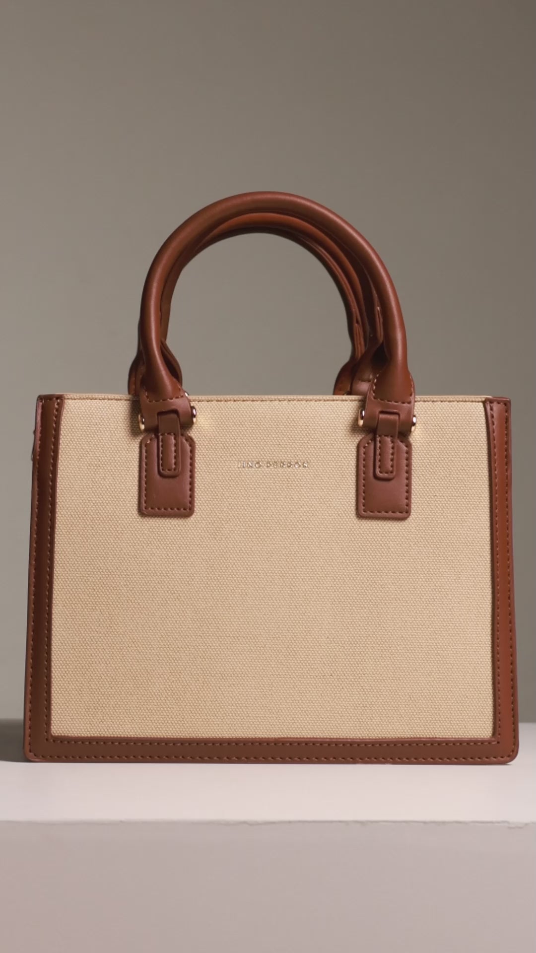 Monroe Petite Beige Satchel Bag - Lino Perros