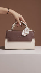 Monroe Silk Brown Sling Bag - Lino Perros