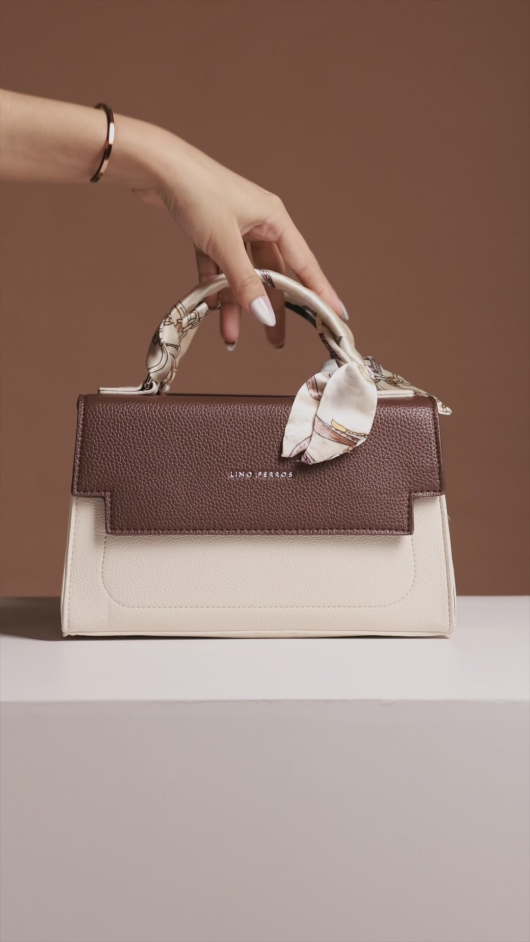 Monroe Silk Brown Sling Bag - Lino Perros