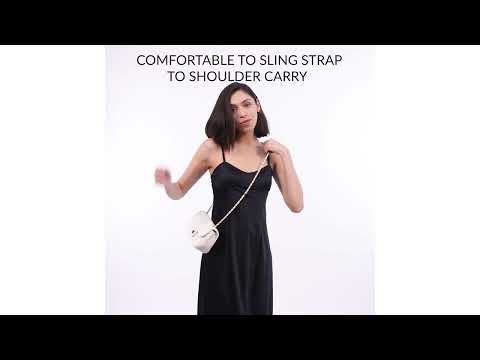 Maddie Cube Mini Beige Shoulder Bag - Lino Perros