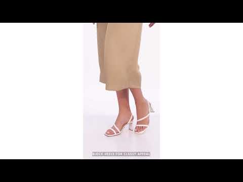 Gabbana Modern Beige Block Heels - Lino Perros