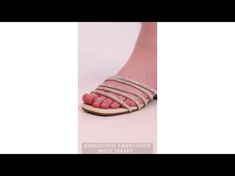 Gabbana Rhinestone Embellished Pink Flats - Lino Perros