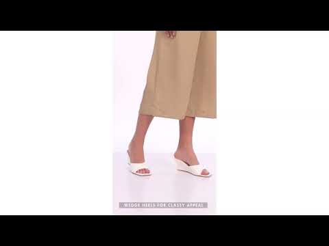 Lopez Upbeat Wedges White Heels - Lino Perros