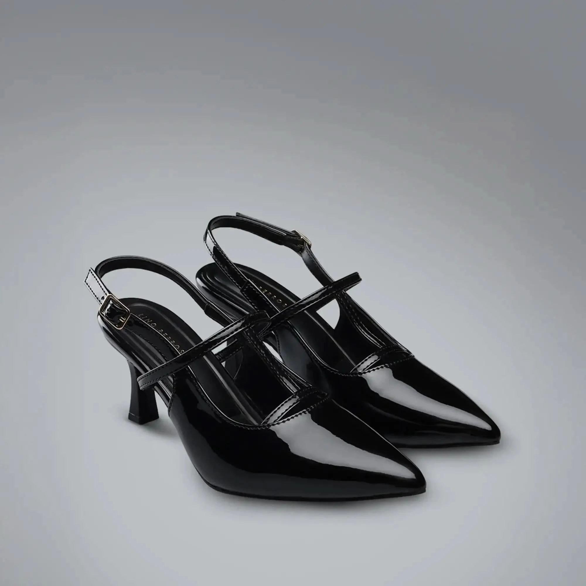 Victoria Cage Point Toe Black Stilettos