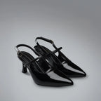 Victoria Cage Point Toe Black Stilettos - Lino Perros
