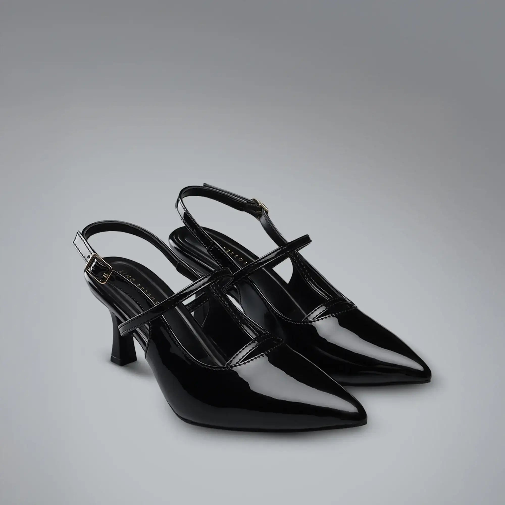 Victoria Cage Point Toe Black Stilettos - Lino Perros