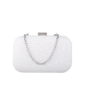Texas Glitter Finish White Clutch - Lino Perros