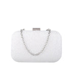 Texas Glitter Finish White Clutch - Lino Perros