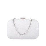Texas Glitter Finish White Clutch