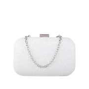 Texas Glitter Finish White Clutch