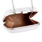 Texas Glitter Finish White Clutch - Lino Perros