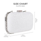 Texas Glitter Finish White Clutch - Lino Perros