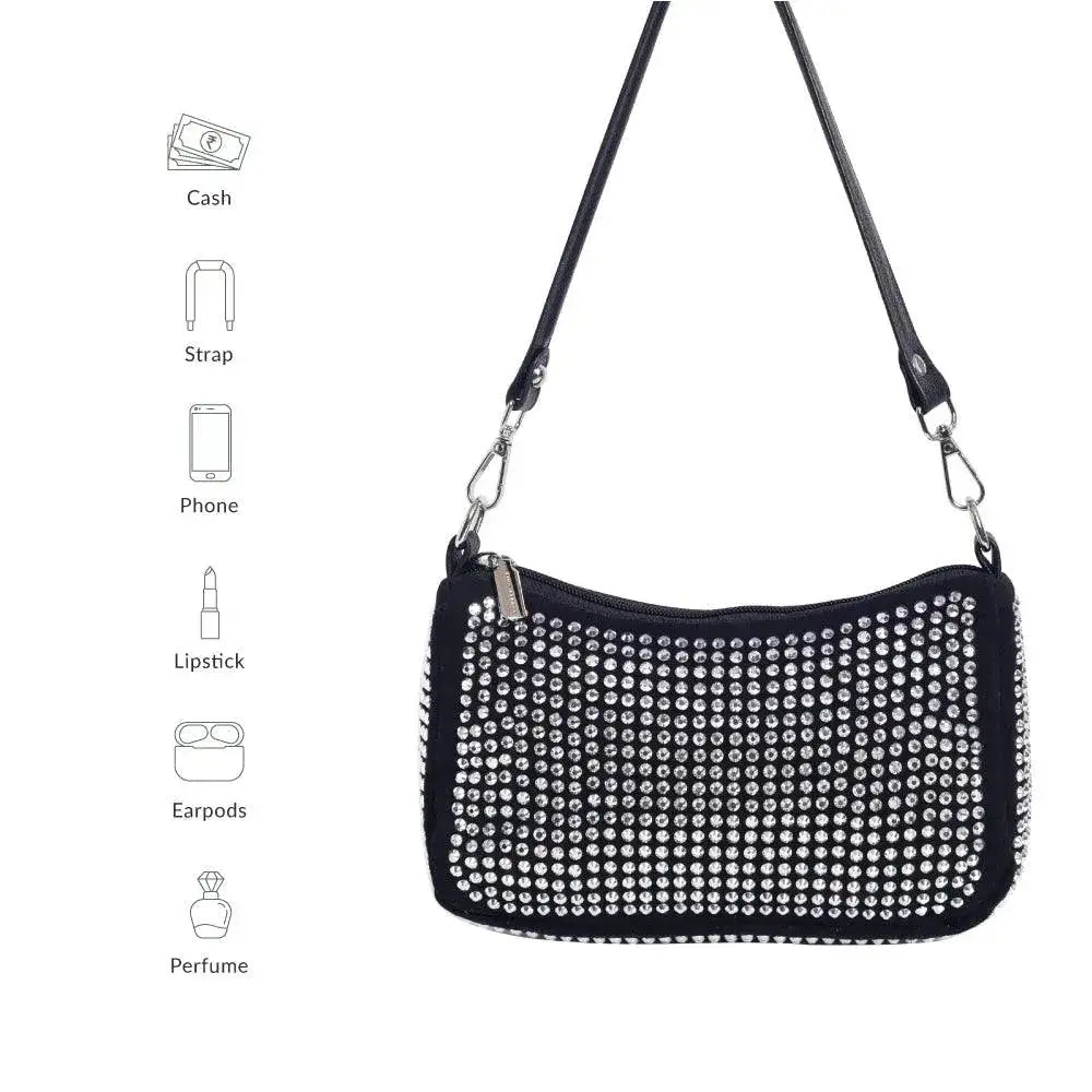 Texas Midnight Silver Shoulder Bag - Lino Perros