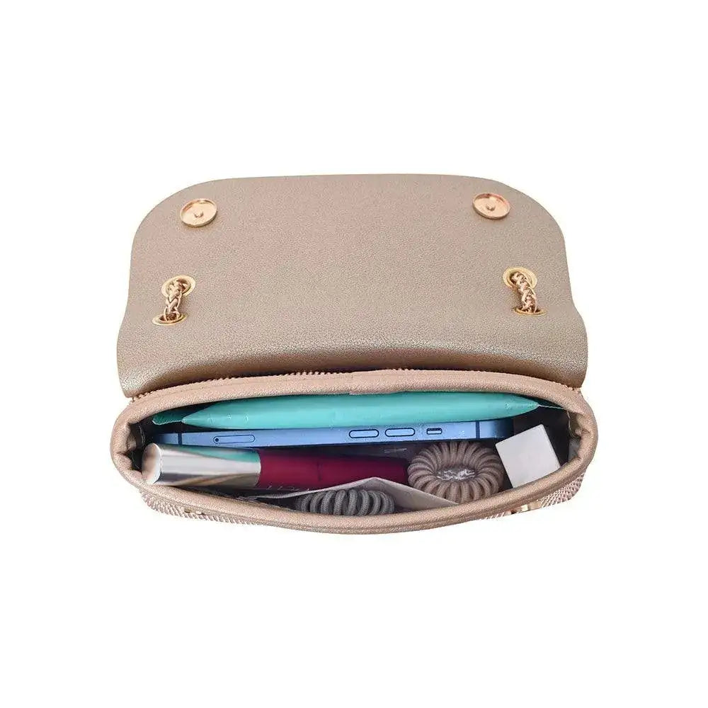 Texas Posh Champagne Shoulder Bag - Lino Perros
