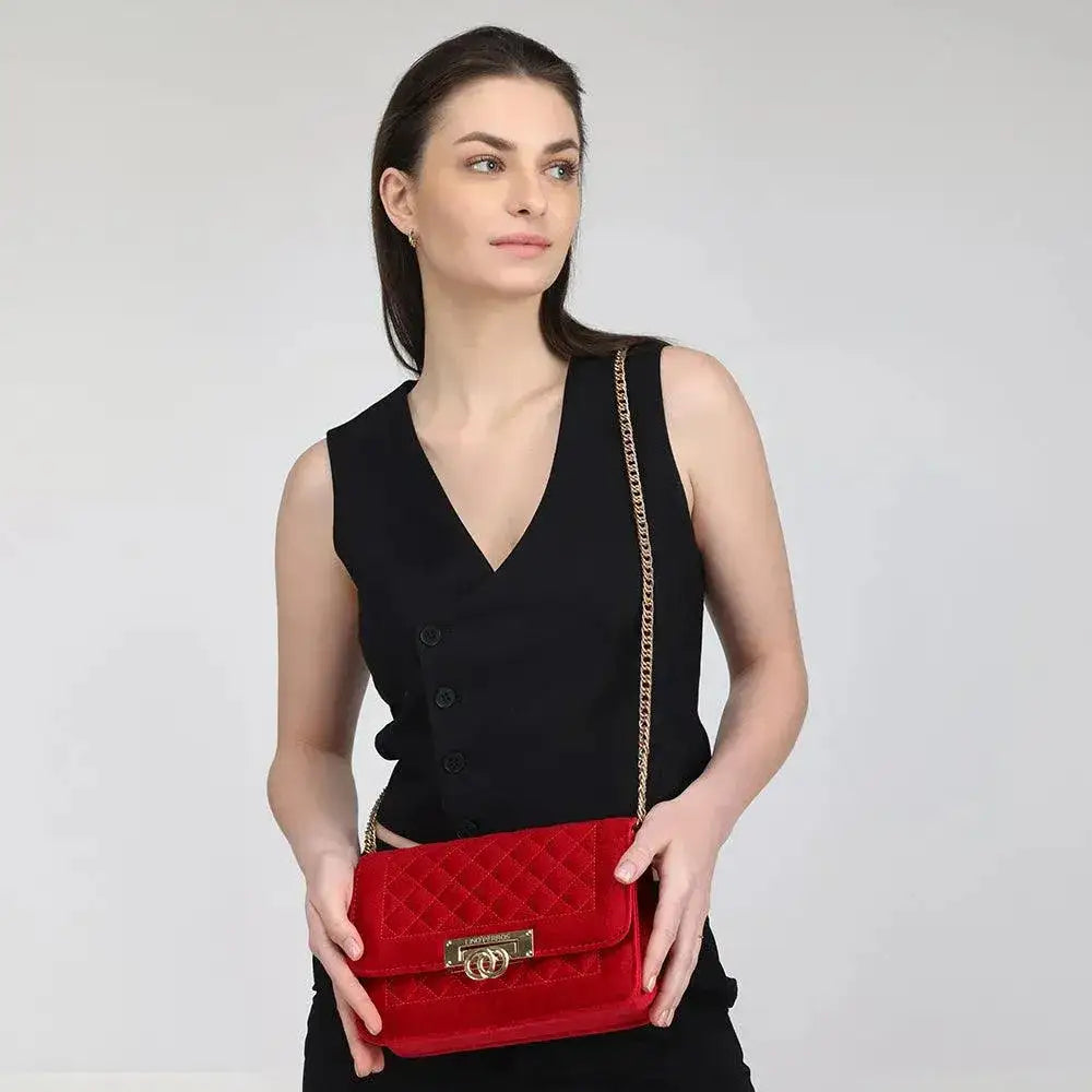 Texas Soft Touch Red Shoulder Bag - Lino Perros