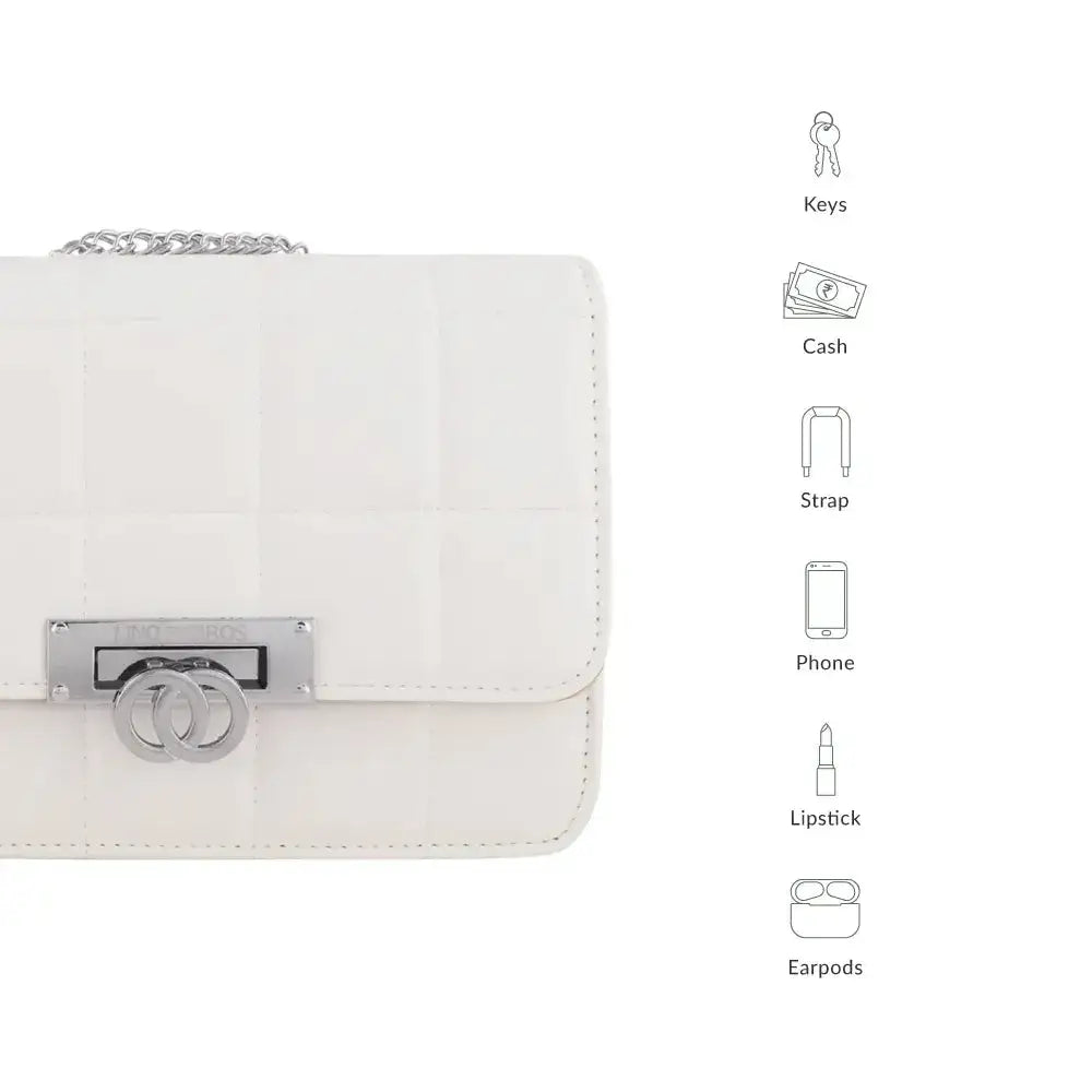 Texas Soft Touch Off White Shoulder Bag - Lino Perros