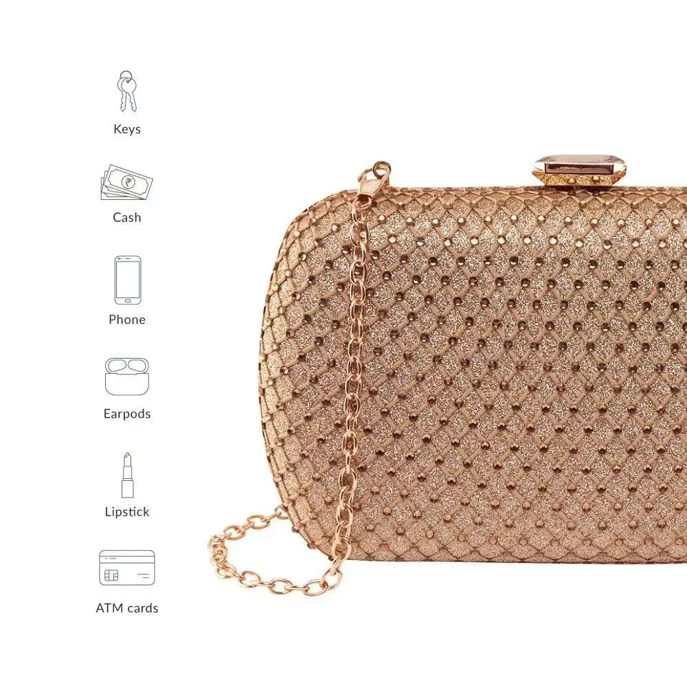 Texas Stylish Champagne Clutch - Lino Perros
