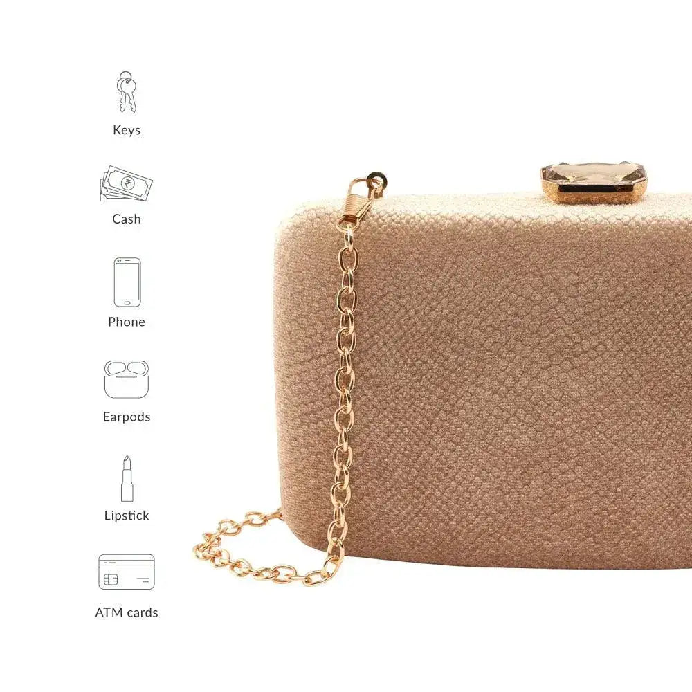 Texas Stylish Beige Clutch - Lino Perros