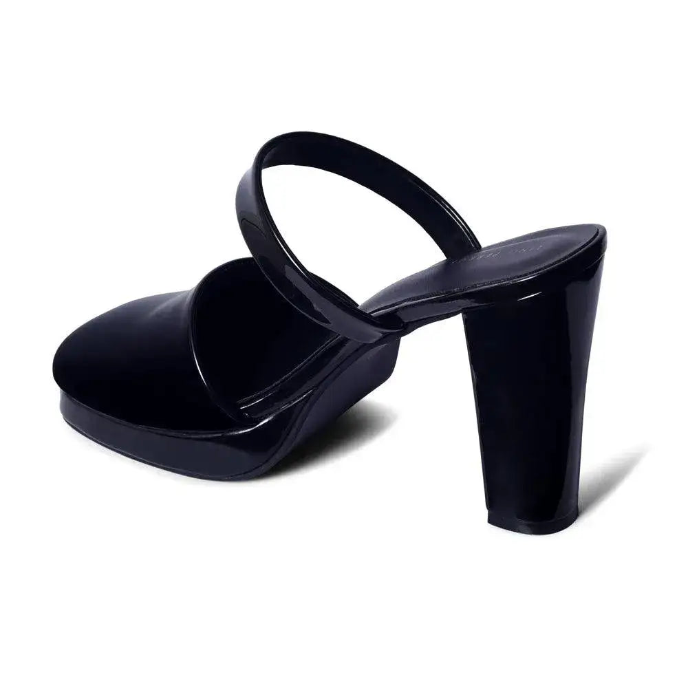 Tiffany Boss Lady Square Toe Black Pumps - Lino Perros