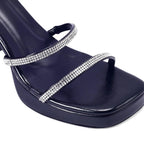 Tiffany High Fashion Platform Black Sandals - Lino Perros