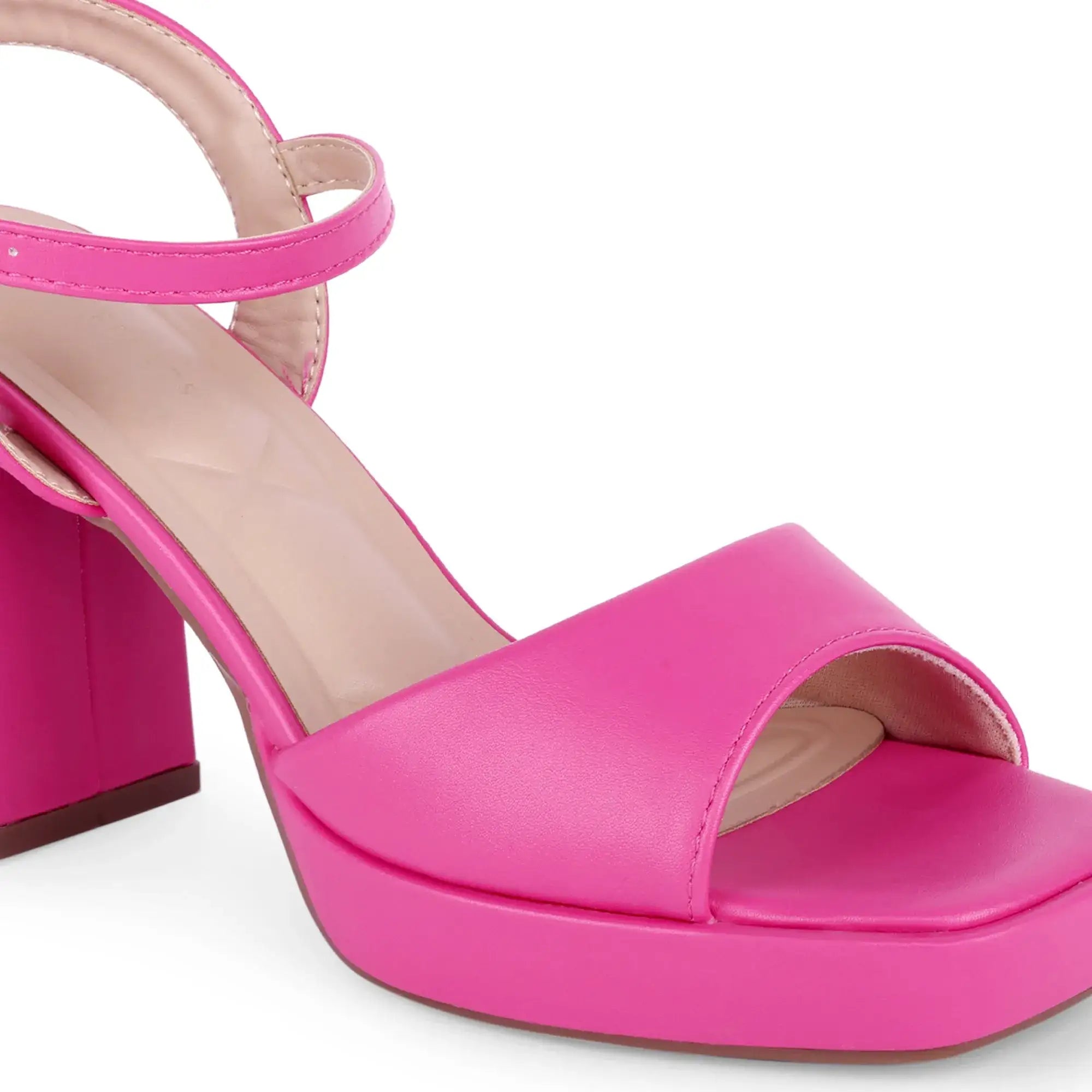 Tiffany Block Fuchsia Heels - Lino Perros