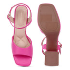 Tiffany Block Fuchsia Heels - Lino Perros