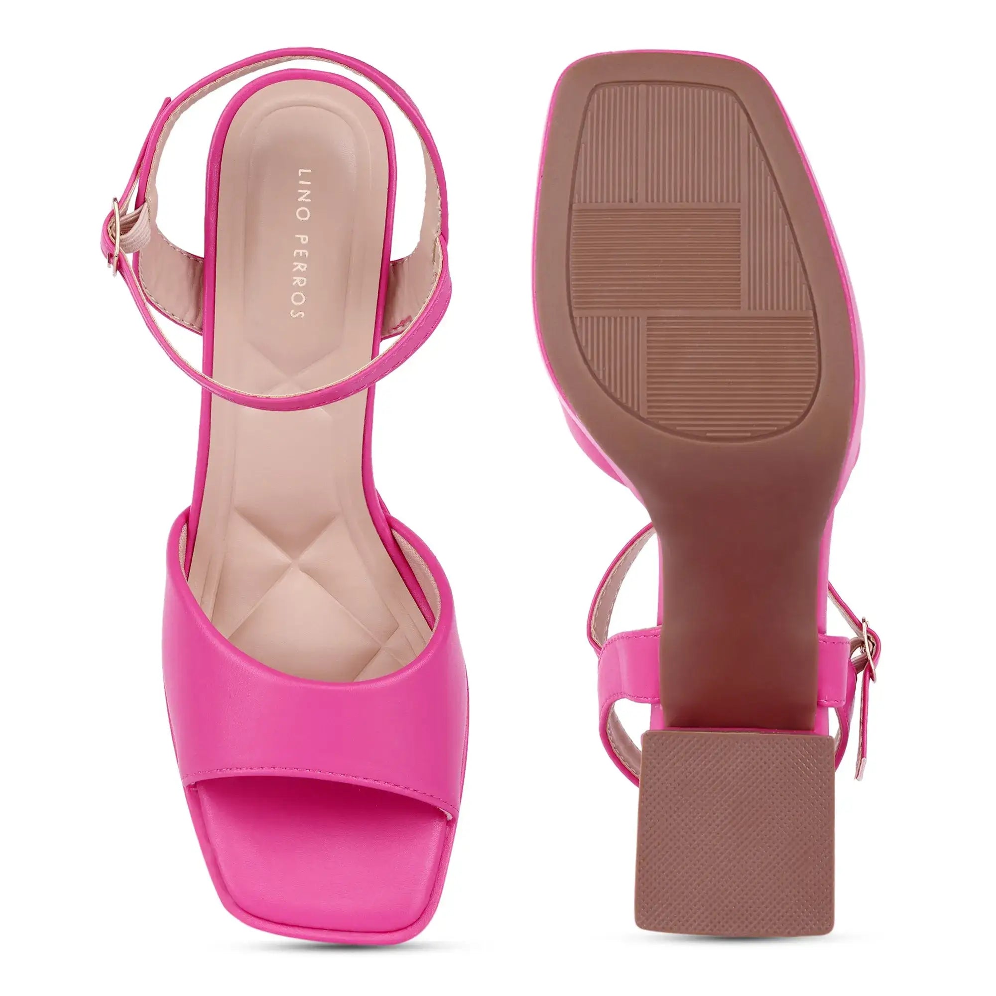 Tiffany Block Fuchsia Heels - Lino Perros