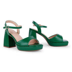 Tiffany Block Green Heels - Lino Perros
