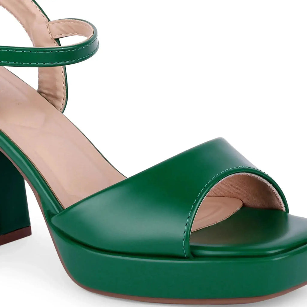 Tiffany Block Green Heels - Lino Perros