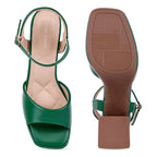 Tiffany Block Green Heels - Lino Perros