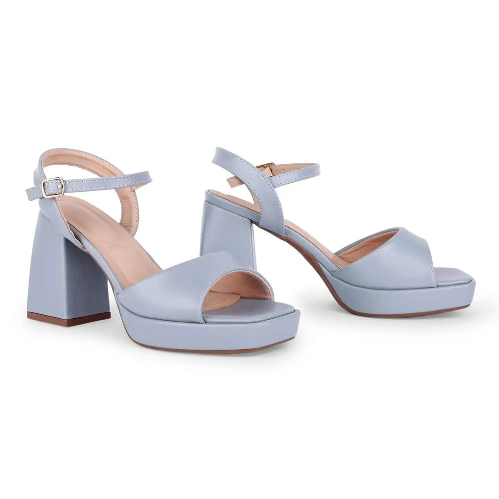 Tiffany Block Soft Blue Heels - Lino Perros