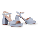 Tiffany Block Soft Blue Heels - Lino Perros
