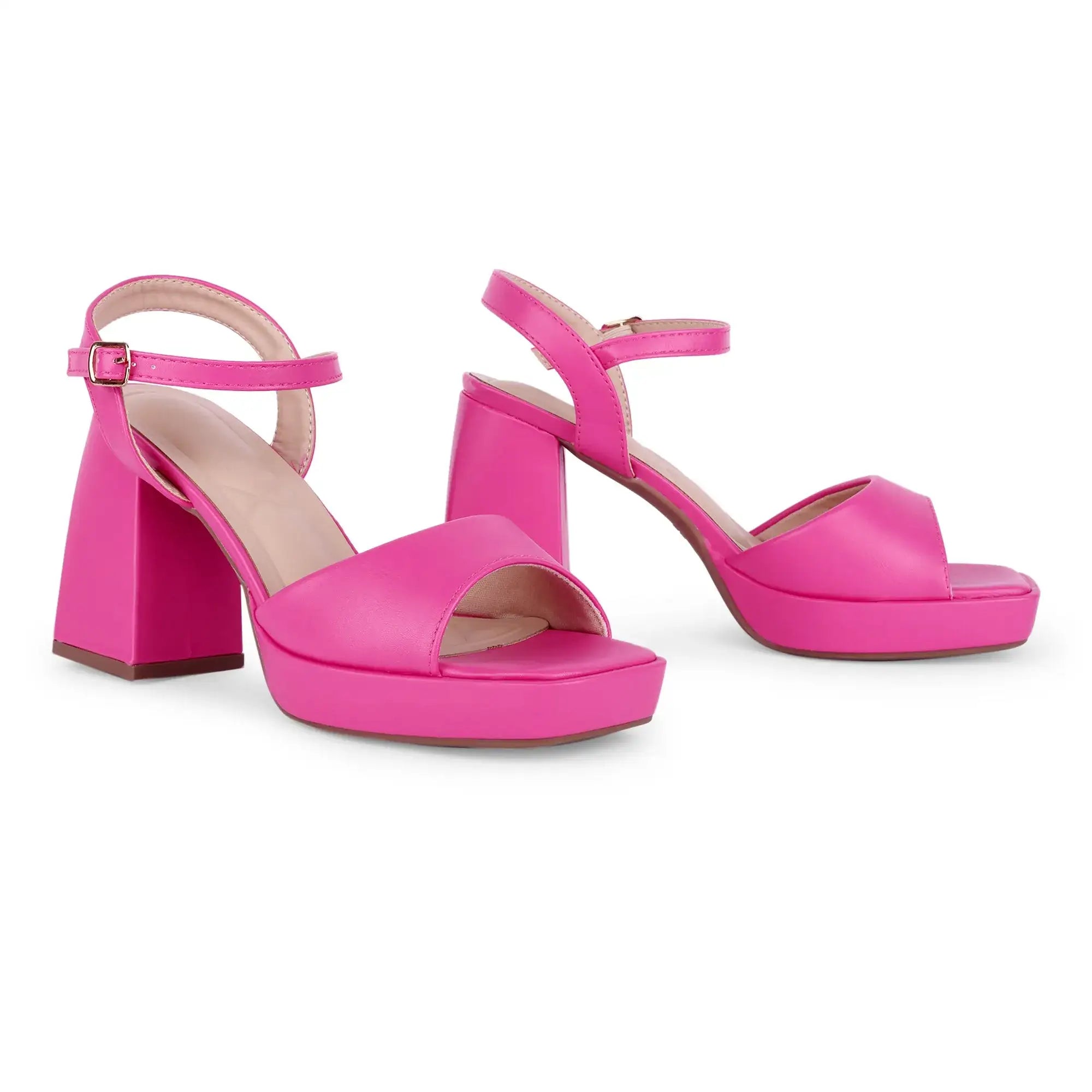 Tiffany Block Fuchsia Heels - Lino Perros
