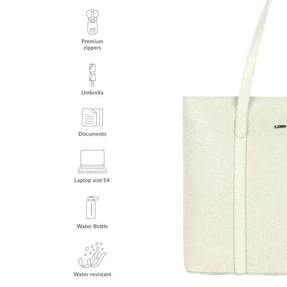 Valley Afternoon White Tote Bag - Lino Perros