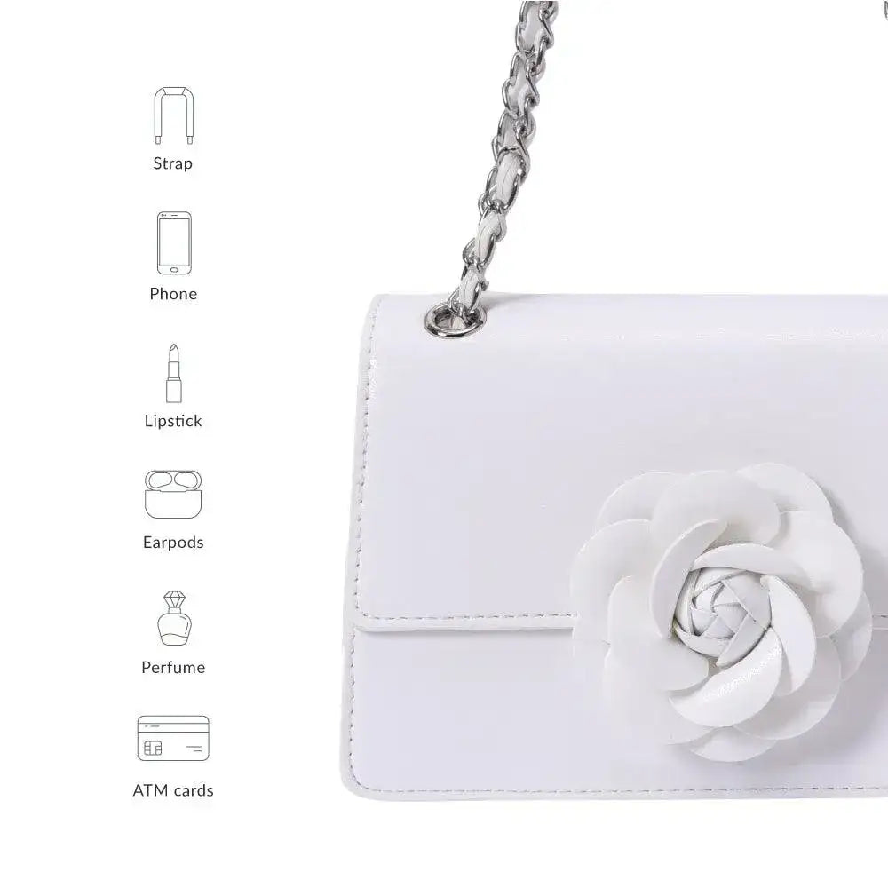 Valley Full Bloom White Sling Bag - Lino Perros