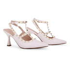 Victoria Cage White Stilettos - Lino Perros