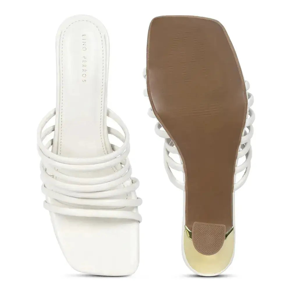 Victoria Flaunt Multi Strap Off White Sandles - Lino Perros
