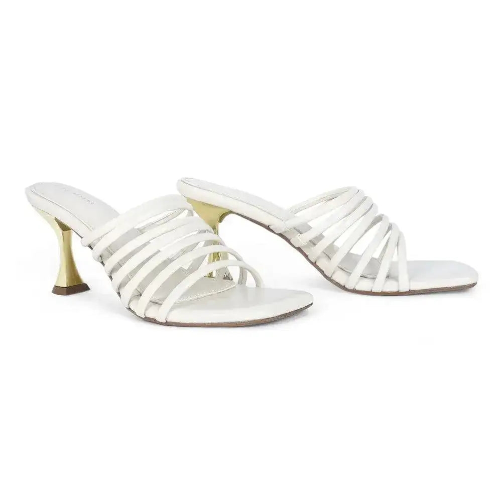 Victoria Flaunt Multi Strap Off White Sandles - Lino Perros