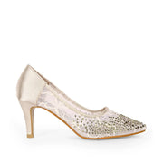 Victoria Lacy Golden Party Pumps