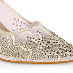 Victoria Lacy Golden Party Pumps - Lino Perros