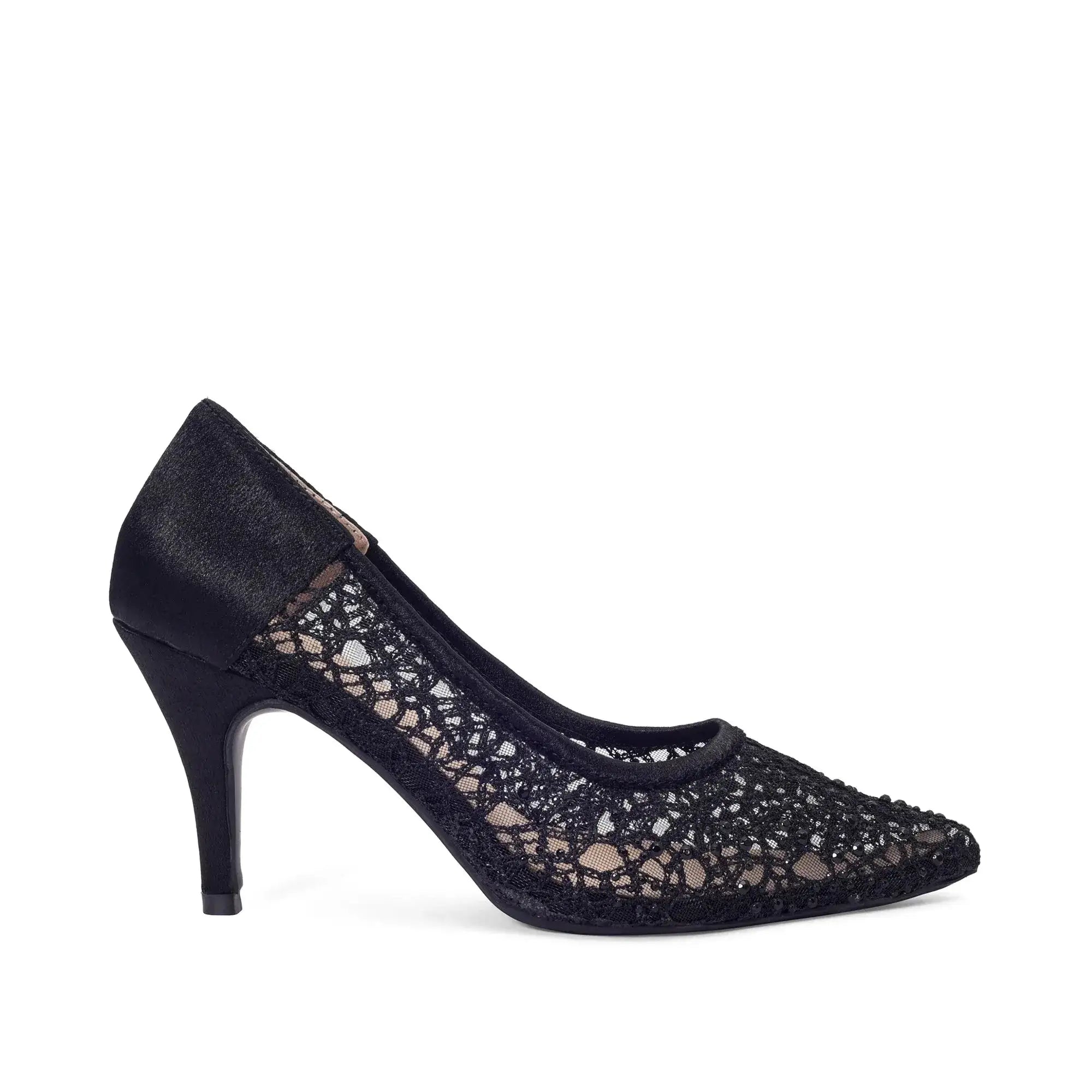Victoria Lacy Black Party Pumps - Lino Perros