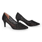 Victoria Lacy Black Party Pumps - Lino Perros
