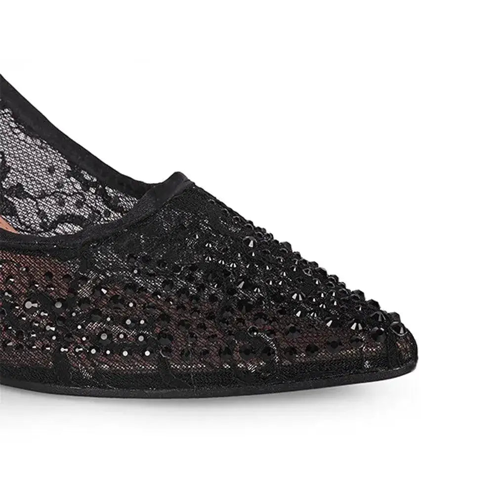 Victoria Lacy Black Party Pumps - Lino Perros