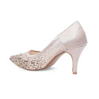 Victoria Lacy Light Gold Party Pumps - Lino Perros