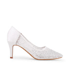 Victoria Lacy White Party Pumps - Lino Perros