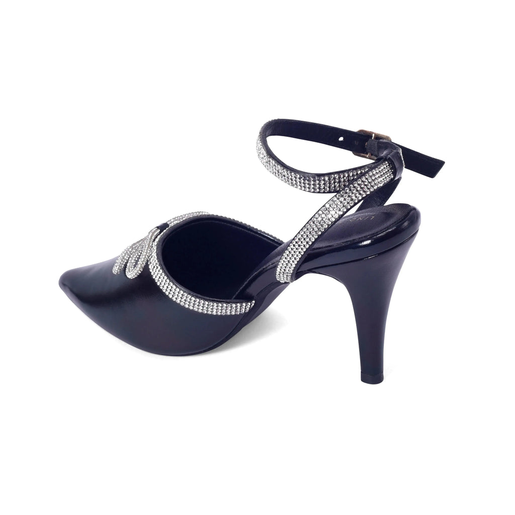 Victoria Leisure Stilettos Black Heels - Lino Perros