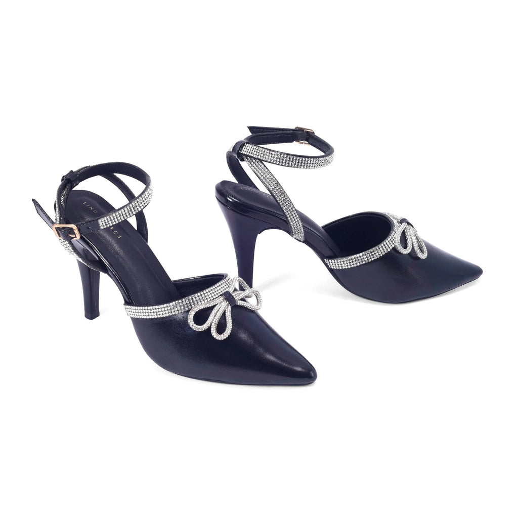 Victoria Leisure Stilettos Black Heels - Lino Perros