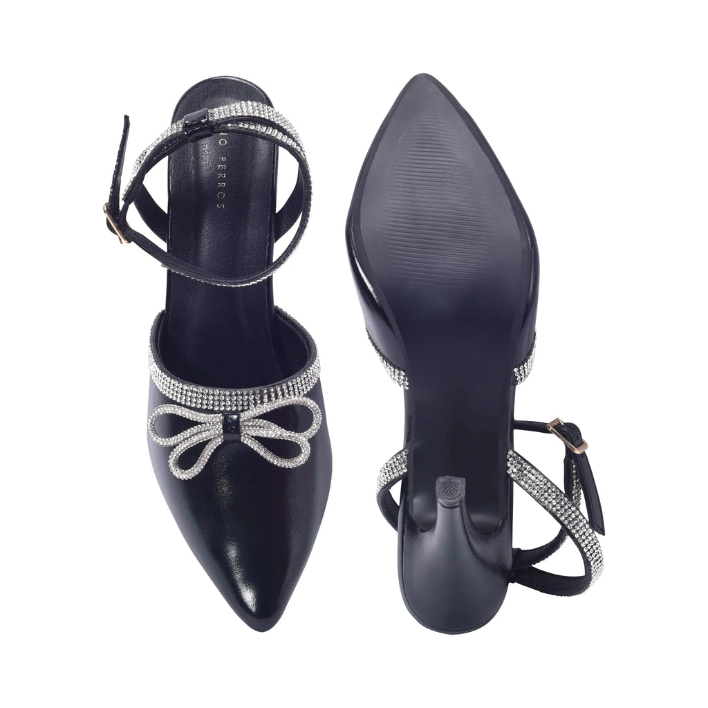 Victoria Leisure Stilettos Black Heels - Lino Perros